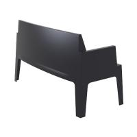 Box Outdoor Bench Sofa Black ISP063-BLA - 1