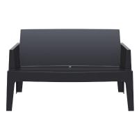 Box Outdoor Bench Sofa Black ISP063-BLA - 2