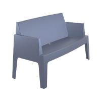 Box Outdoor Bench Sofa Dark Gray ISP063-DGR