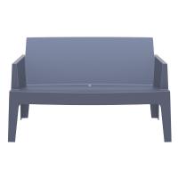 Box Outdoor Bench Sofa Dark Gray ISP063-DGR - 2
