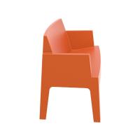 Box Outdoor Bench Sofa Orange ISP063-ORA - 3