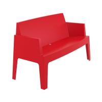 Box Outdoor Bench Sofa Red ISP063-RED