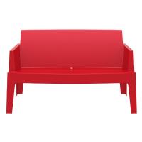 Box Outdoor Bench Sofa Red ISP063-RED - 2