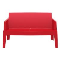 Box Outdoor Bench Sofa Red ISP063-RED - 2
