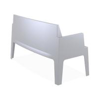 Box Outdoor Bench Sofa Silver Gray ISP063-SIL - 1