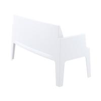 Box Outdoor Bench Sofa White ISP063-WHI - 1