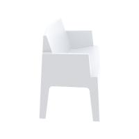 Box Outdoor Bench Sofa White ISP063-WHI - 3