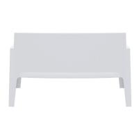 Box Outdoor Bench Sofa White ISP063-WHI - 4