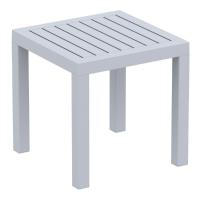 Ocean Square Side Table Silver Gray ISP066-SIL