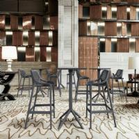 Air Resin Outdoor Bar Chair Dark Gray ISP068-DGR - 1