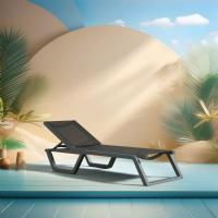Rio Sling Chaise Dark Gray - Black ISP082-DGR-BLA - 7
