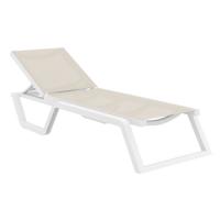 Rio Sling Chaise White - Taupe ISP082-WHI-DVR