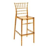 Chiavari Polycarbonate Barstool Transparent Amber ISP083-TAMB