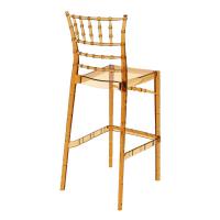 Chiavari Polycarbonate Barstool Transparent Amber ISP083-TAMB - 1