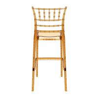 Chiavari Polycarbonate Barstool Transparent Amber ISP083-TAMB - 4