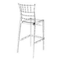 Chiavari Polycarbonate Barstool Transparent Clear ISP083-TCL - 1