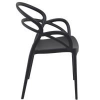 Mila Dining Arm Chair Black ISP085-BLA - 1