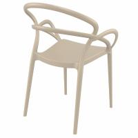 Mila Dining Arm Chair Taupe ISP085-DVR - 2
