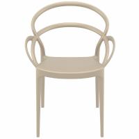 Mila Dining Arm Chair Taupe ISP085-DVR - 4