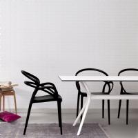 Mila Dining Arm Chair Black ISP085-BLA - 7