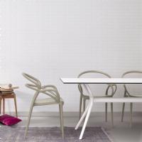 Mila Dining Arm Chair White ISP085-WHI - 12