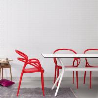 Mila Dining Arm Chair Red ISP085-RED - 14