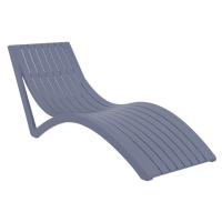 Slim Pool Chaise Sun Lounger Dark Gray ISP087-DGR