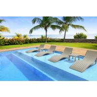 Slim Pool Chaise Sun Lounger Taupe ISP087-DVR - 1