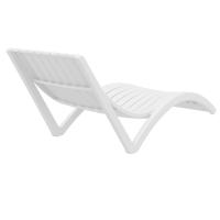 Slim Pool Chaise Sun Lounger White ISP087-WHI - 5