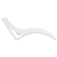 Slim Pool Chaise Sun Lounger White ISP087-WHI - 7