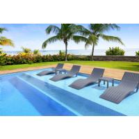 Slim Pool Chaise Sun Lounger Taupe ISP087-DVR - 13