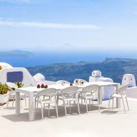 Sunset Extendable Dining Set 9 Piece White ISP0883-WHI