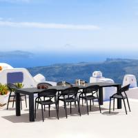 Sunset Extendable Dining Set 9 Piece Black ISP0883S-BLA