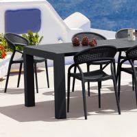 Sunset Extendable Dining Set 9 Piece Black ISP0883S-BLA - 1