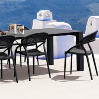 Sunset Extendable Dining Set 9 Piece Black ISP0883S-BLA - 2