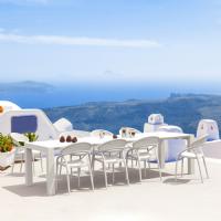 Sunset Extendable Dining Set 9 Piece White ISP0883S-WHI