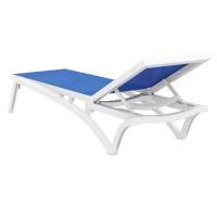 Pacific Sling Chaise Lounge White - Blue ISP089-WHI-BLU - 2