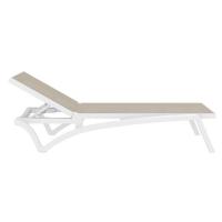 Pacific Sling Chaise Lounge White - Taupe ISP089-WHI-DVR - 1