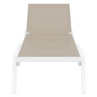 Pacific Sling Chaise Lounge White - Taupe ISP089-WHI-DVR - 4