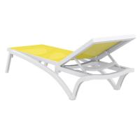 Pacific Sling Chaise Lounge White - Yellow ISP089-WHI-SYE - 2