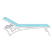 Pacific Sling Chaise Lounge White - Turquiose ISP089-WHI-TRQ - 1