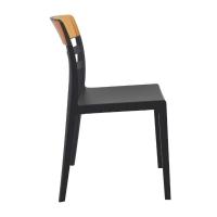 Moon Dining Chair Black with Transparent Amber ISP090-BLA-TAMB - 3