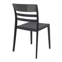 Moon Dining Chair Black with Transparent Black ISP090-BLA-TBLA - 1