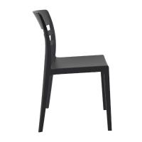 Moon Dining Chair Black with Transparent Black ISP090-BLA-TBLA - 3