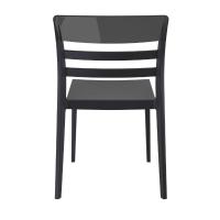 Moon Dining Chair Black with Transparent Black ISP090-BLA-TBLA - 4