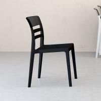 Moon Dining Chair Black with Transparent Black ISP090-BLA-TBLA - 5