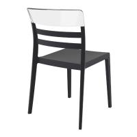Moon Dining Chair Black with Transparent Clear ISP090-BLA-TCL - 1