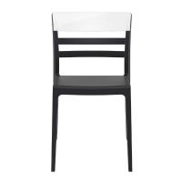 Moon Dining Chair Black with Transparent Clear ISP090-BLA-TCL - 2