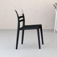 Moon Dining Chair Black with Transparent Clear ISP090-BLA-TCL - 5
