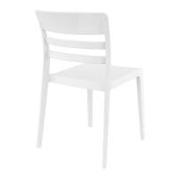 Moon Dining Chair White with Glossy White Back ISP090-WHI-GWHI - 1